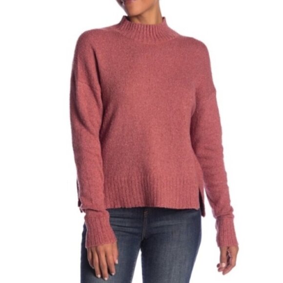 Melrose & Market Mock Neck Boucle Pullover Sweater - Picture 1 of 11